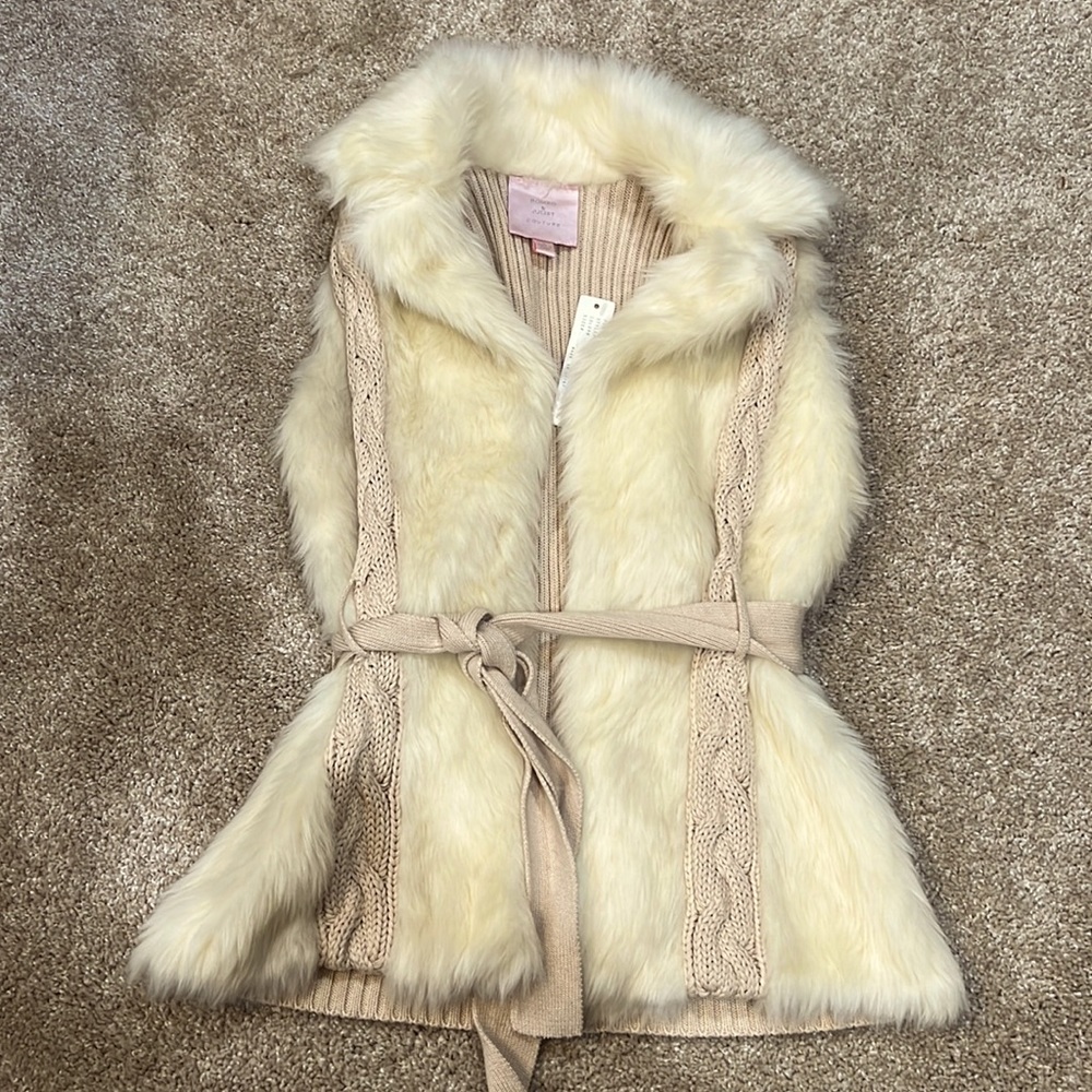 Knit fur sweater vest - Romeo and Juliet cuture